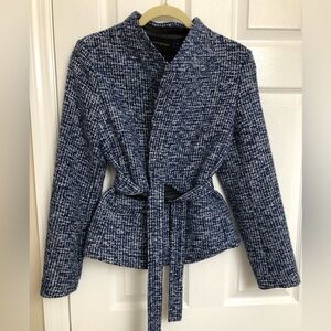 Banana Republic Navy Tweed Blazer